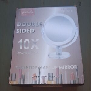 Double-Sided 10X Tabletop Makeup Mirror - 6 Inch NWT